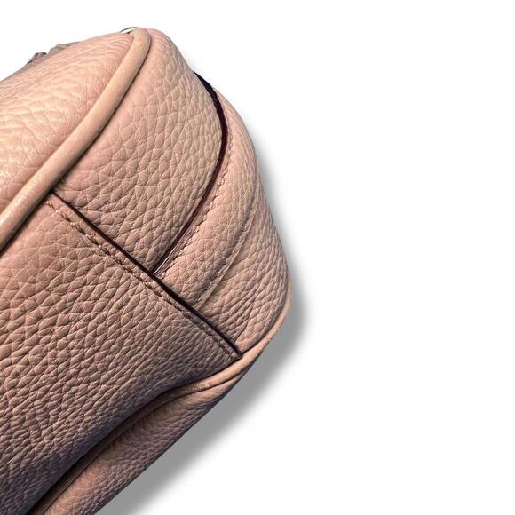 Kate Spade New York Crossbody Bag Nude Taupe Pebbled Leather Flap Purse - Picture 6 of 15